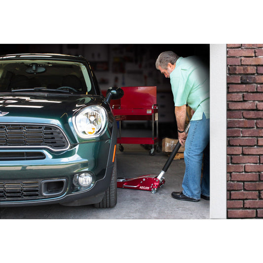 3 - Ton Professional Grade Aluminum and Steel Service Floor Jack - FORGED METALLICS