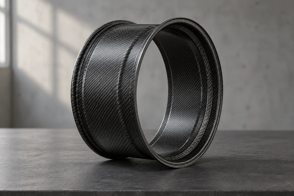 Dry carbon barrel material visualization