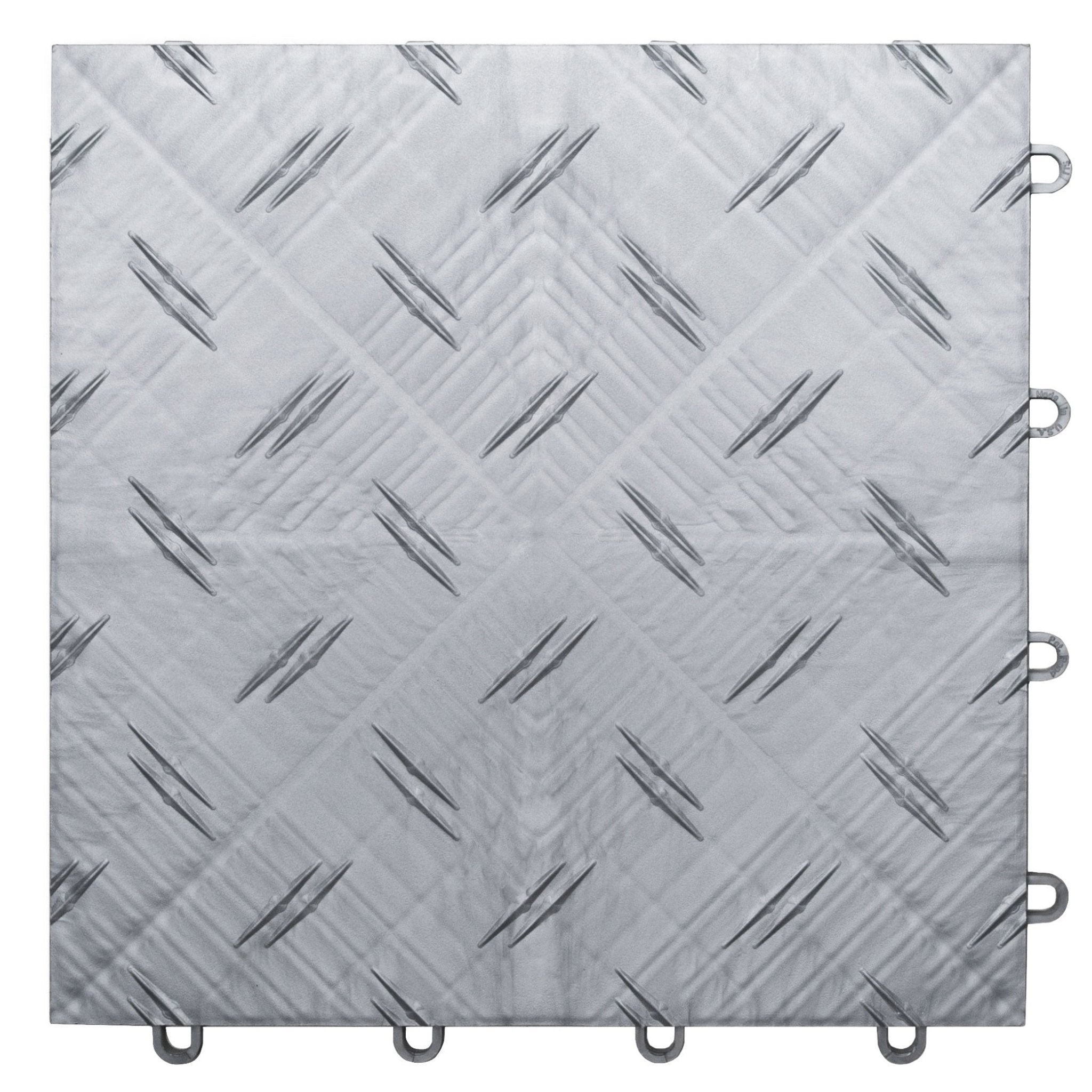 Motofloor Modular Garage Flooring Tiles 48 Square Feet per Box 1' X 1' Tiles - FORGED METALLICS