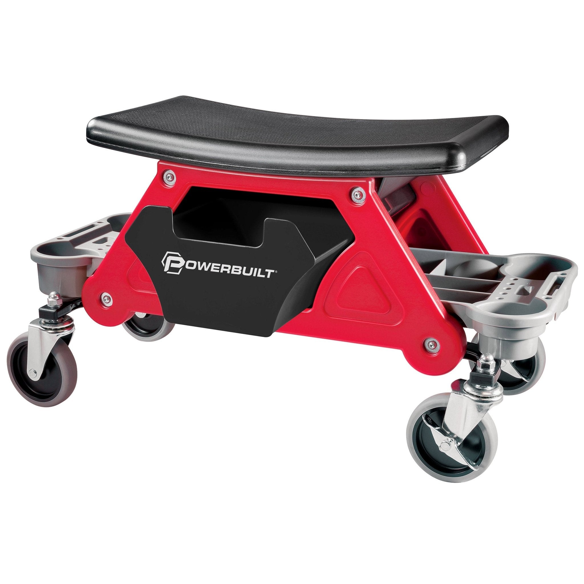 Powerbuilt Heavy Duty Rolling Seat - FORGED METALLICS
